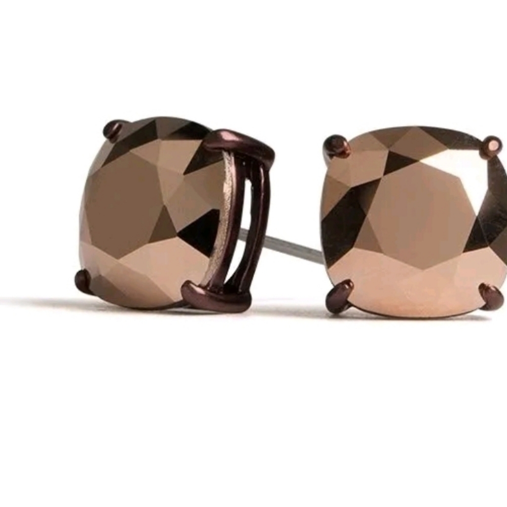 origami owl earrings New (Chocolate rose gold carea studs)